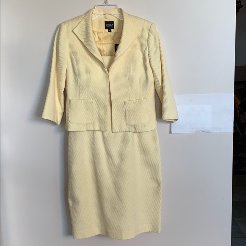 Butter yellow dress with jacket